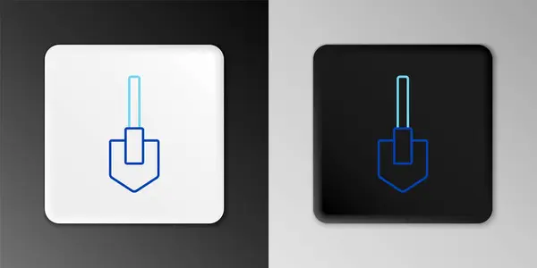 Line Shovel pictogram geïsoleerd op grijze achtergrond. Tuingereedschap. Gereedschap voor tuinbouw, landbouw, landbouw. Kleurrijk concept. Vector — Stockvector