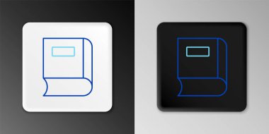 Çizgi Kitabı simgesi gri arkaplanda izole edildi. Renkli taslak konsepti. Vektör