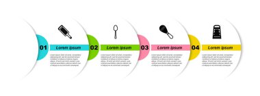 Sırayı Grater, Spoon, Kitchen çırpma ve... Ticari bilgi şablonu. Vektör