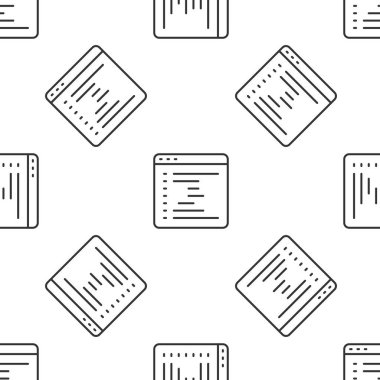 Gri çizgi Tarayıcı pencere simgesi beyaz arkaplandaki kusursuz deseni izole etti. Vektör