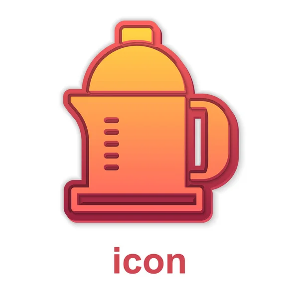 Gold French press icon isolated on white background. Vector — Stock Vector