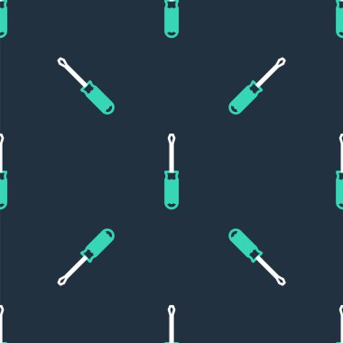 Çizgi Tornavida simgesi siyah arkaplanda izole edilmiş. Servis aracı sembolü. Vektör