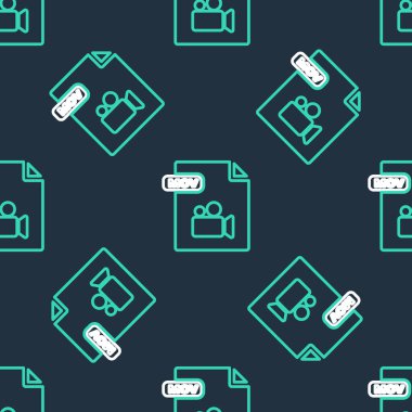 MOV dosya belgesi satırı. Mov düğmesi simgesini siyah arkaplanda izole edilmiş şekilde indirin. MOV dosya sembolü. Ses ve video koleksiyonu. Vektör