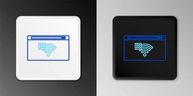 Gri arkaplanda internet bağlantısı simgesi yok. Kablosuz ağ ya da uzaktan internet erişimi için işaret yok. Renkli taslak konsepti. Vektör