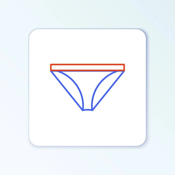 Line Men underpants icon isolated on white background. Man underwear. Colorful outline concept. Vector — Stock Vector