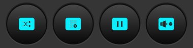 Ok karıştırmayı ayarla, çalma listesine ekle, Durdur düğmesine bas ve Hoparlör simgesini kapat. Vektör