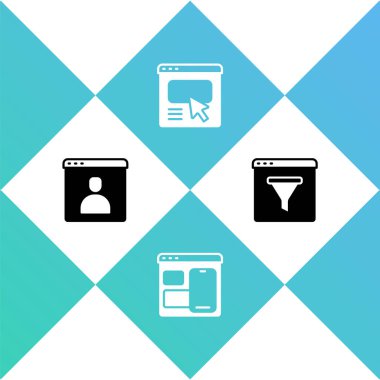 Hesap ekranı, Web geliştirici programlama kodu, UI veya UX tasarımı ve Tarayıcı pencere simgesi oluştur. Vektör