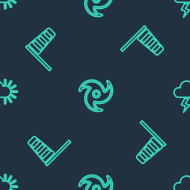 Hat Tornado, koni rüzgâr gülü ve Storm 'u pürüzsüz bir şekilde ayarlayın. Vektör