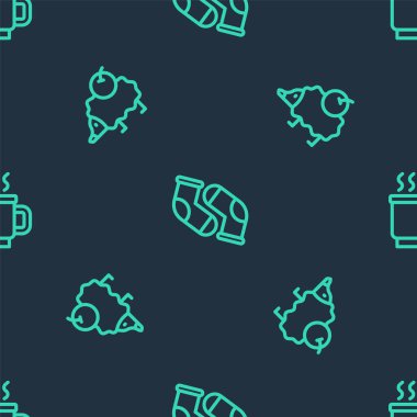 Çorap, Kirpi ve bir fincan çayı kusursuz bir şekle sokun. Vektör