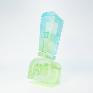 Frosted glass Blender icon isolated on white background. Kitchen electric stationary blender with bowl. Cooking smoothies, cocktail or juice. Minimalism concept. 3D render illustration.