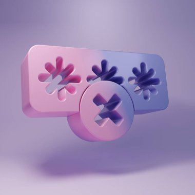 Mor Parola koruması ve mor arka planda izole edilmiş güvenlik erişim simgesi. Güvenlik, güvenlik, koruma, gizlilik kavramı. Minimalizm kavramı. 3 Boyutlu resimleme.