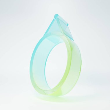 Frosted glass Mirror icon isolated on white background. Minimalism concept. 3D render illustration.