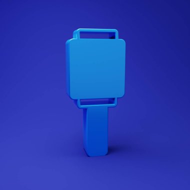 Blue RKG 3 anti-tank hand grenade icon isolated on blue background. Minimalism concept. 3D render illustration.