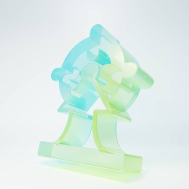 Frosted glass Target financial goal concept icon isolated on white background. Symbolic goals achievement, success. Minimalism concept. 3D render illustration.