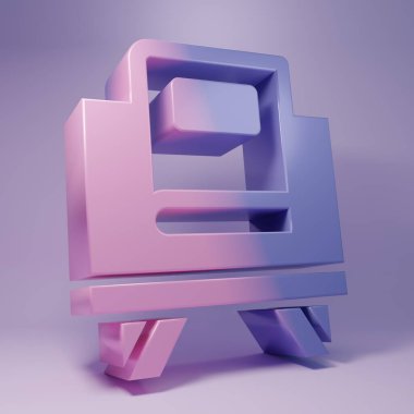 Purple Holy book of Koran icon isolated on purple background. Muslim holiday, Eid Mubarak, Eid al-fitr, Ramadan Kareem. Minimalism concept. 3D render illustration.