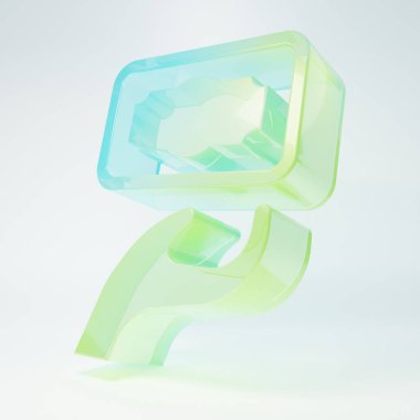 Frosted glass Donation and charity icon isolated on white background. Donate money and charity concept. Minimalism concept. 3D render illustration.