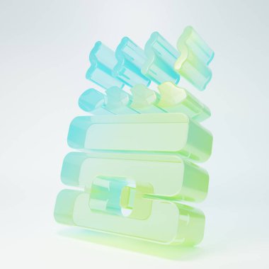 Frosted glass Hot sauna stones icon isolated on white background. Spa resort recreation, bathhouse relaxation. Hot stones on electric heater. Minimalism concept. 3D render illustration.