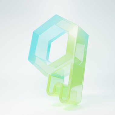 Frosted glass Honeycomb icon isolated on white background. Honey cells symbol. Sweet natural food. Minimalism concept. 3D render illustration.