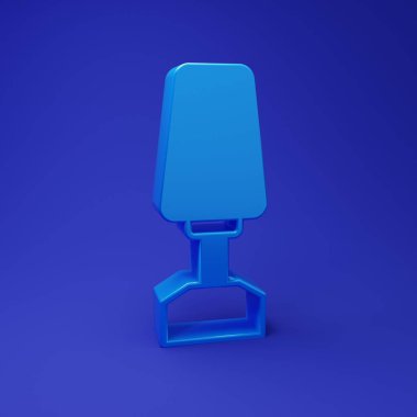 Mavi arka planda izole edilmiş manikür ikonu için Blue Milling kesicisi. Manikür için bir cihaz. Manikür aletleri. Minimalizm kavramı. 3 Boyutlu resimleme.