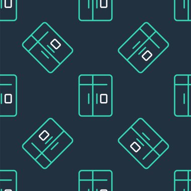 Buzdolabı simgesi siyah arkaplanda izole edilmiş. Buzdolabı buzdolabı. Ev aletleri ve aletler. Vektör.