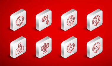 Kaygan yol trafiği parkı bariyeri ve trafik konisi simgesiyle dur işareti koy. Vektör.