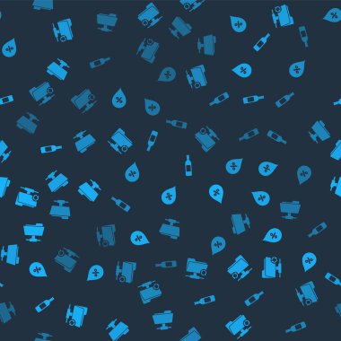 FTP senkronizasyon tazeleme, su damlası yüzdesi, bir şişe şarap ve klasörü pürüzsüz şablona ayarlayın. Vektör.