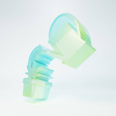 Buzlu cam, marihuana ya da esrar bitkisinin üzerine beyaz arka planda izole edilmiş esrar ikonu serpiştirebilir. Esrar yetiştirme konsepti. Minimalizm kavramı. 3 Boyutlu resimleme.