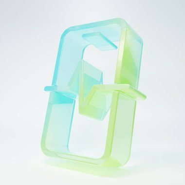 Frosted glass Phone repair service icon isolated on white background. Adjusting, service, setting, maintenance, repair, fixing. Minimalism concept. 3D render illustration.