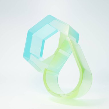 Frosted glass Honeycomb icon isolated on white background. Honey cells symbol. Sweet natural food. Minimalism concept. 3D render illustration.