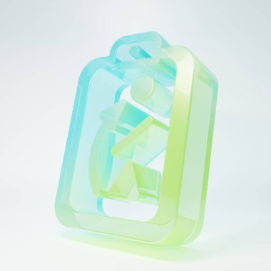 Beyaz arka planda izole edilmiş buzlu cam planlama stratejisi ikonu. Beyzbol kupası formasyonu ve taktiği. Minimalizm kavramı. 3 Boyutlu resimleme.