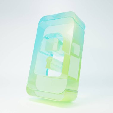 Beyaz arkaplanda izole edilmiş asma kilit ikonu olan buzlu cam akıllı telefon. Kilitli telefon. Gezici güvenlik, güvenlik, koruma konsepti. Minimalizm kavramı. 3 Boyutlu resimleme.