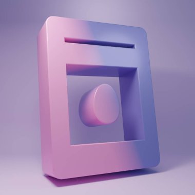 Purple Pack full of seeds of a specific plant icon isolated on purple background. Minimalism concept. 3D render illustration.