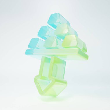 Beyaz arkaplanda izole edilmiş buzlu cam altın külçeler. Değerli metallerin düşüşü. Bankacılık işi konsepti. Minimalizm kavramı. 3 Boyutlu resimleme.