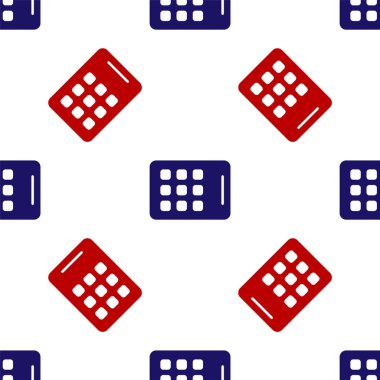 Mavi ve kırmızı grafiksel tablet simgesi beyaz arkaplanda kusursuz desen izole etti. Vektör.