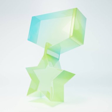 Frosted glass Military reward medal icon isolated on white background. Army sign. Minimalism concept. 3D render illustration.