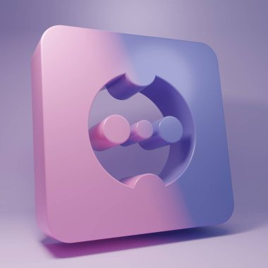 Mor Elektrik çıkış simgesi mor arkaplanda izole edilmiş. Elektrik prizi. Rosette sembolü. Minimalizm kavramı. 3 Boyutlu resimleme.