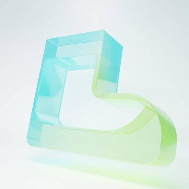 Beyaz arka planda izole edilmiş buzlu cam bot simgesi. Su altı ekipmanları. Minimalizm kavramı. 3 Boyutlu resimleme.