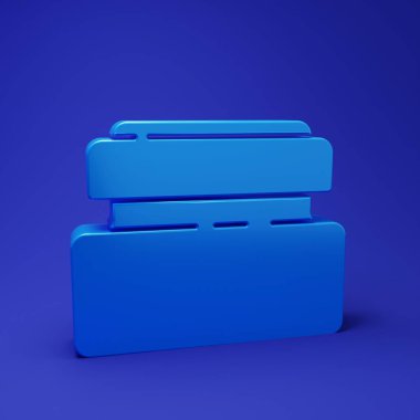 Mavi arkaplanda mavi krem ya da losyon kozmetik tüp ikonu var. Erkekler için vücut bakım ürünleri. Minimalizm kavramı. 3 Boyutlu resimleme.