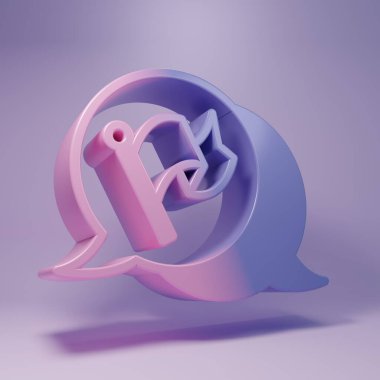 Purple Flag icon isolated on purple background. Victory, winning and conquer adversity concept. Minimalism concept. 3D render illustration.