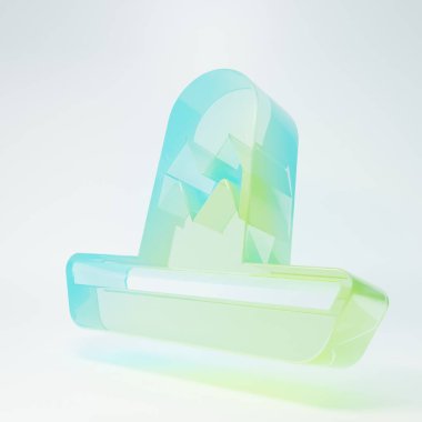 Beyaz arka planda izole edilmiş geleneksel Meksika sombrero şapka ikonu. Minimalizm kavramı. 3 Boyutlu resimleme.