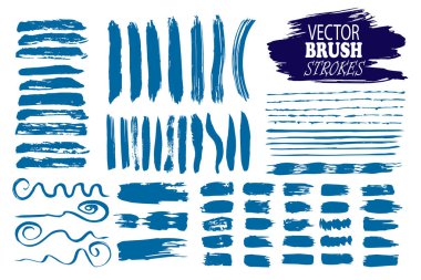 Vector image - set of hand-drawn and scanned ink different lines, editable, can be used for creating your own brushes and textures