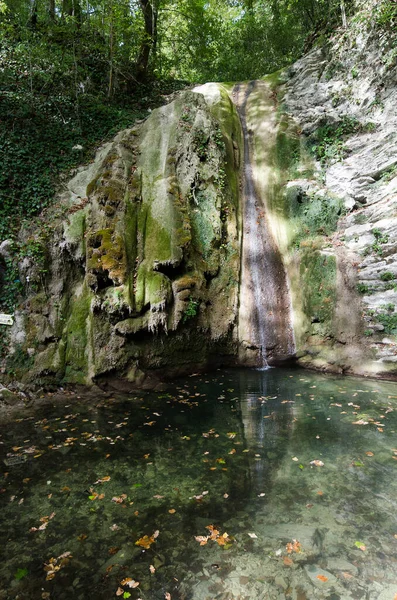 Garganta Brecha Marcada Las Montañas Del Cáucaso Cerca Lazarevskoye —  Fotos de Stock