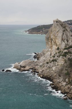 Koshka Dağı 'ndan Simeiz köyünün manzarası