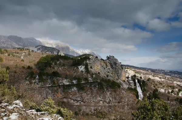 Utsikt Landsbyen Simeiz Fra Koshkafjellet – stockfoto