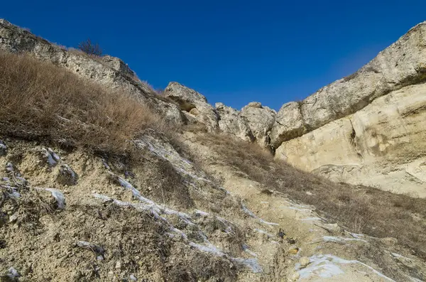 クリミア半島の冬のBelogorsk近くの白い丘 — ストック写真