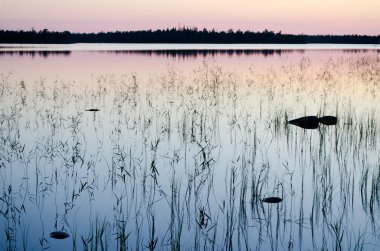 Düşüş Gölü Magrino (Kareliya, Rusya Federasyonu)