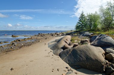 beyaz deniz kıyısında