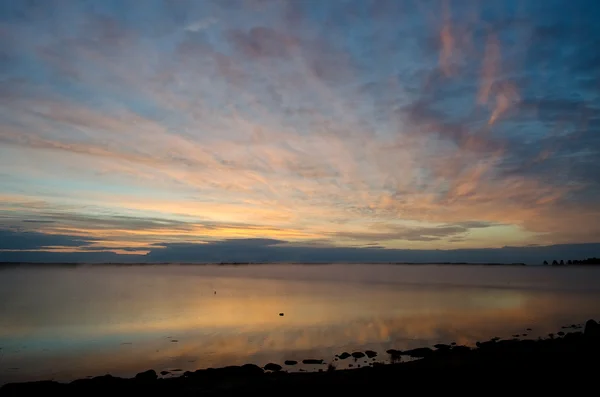 白い海の夜明け — ストック写真