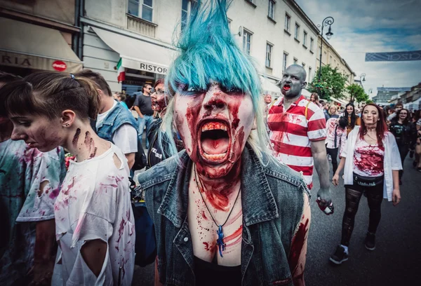 Zombie Walk in Warsaw — Stock Photo, Image