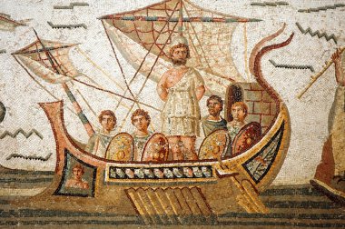 close up on ancient mosaic clipart